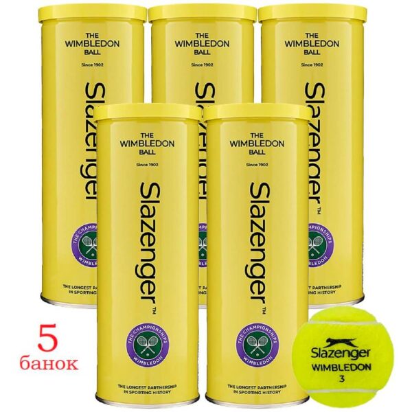 Мячи для тенниса Slazenger Wimbledon UltraVis - 5 банок