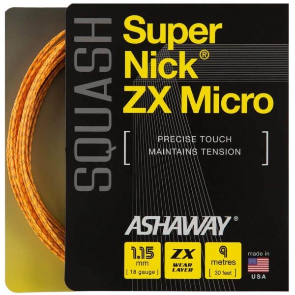 Струны для сквоша Ashaway SuperNick ZX Micro 1.15