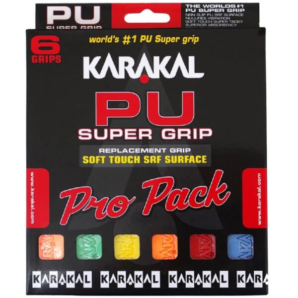 Ручка для сквоша-бадминтона Karakal PU SuperGrip - 6 шт.